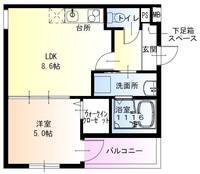 大阪府大阪市東淀川区柴島2の賃貸アパートの間取り