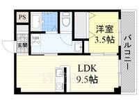 大阪府高槻市富田町5(マンション)の賃貸物件の間取り
