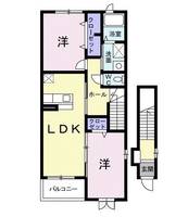 グラン・ソレイユBの間取り