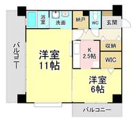 福岡県北九州市小倉北区神岳1(マンション)の賃貸物件の間取り
