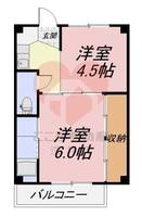 大阪府茨木市高田町(マンション)の賃貸物件の間取り