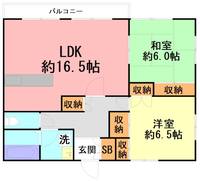 パレロワイヤル善行の間取り