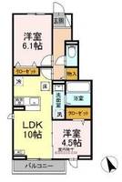 岡山県倉敷市玉島上成(アパート)の賃貸物件の間取り