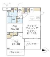 東京都中野区中野1(マンション)の賃貸物件の間取り