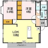 シャルマン野口B棟の間取り