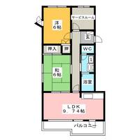 ホワイトハイツ東館の間取り