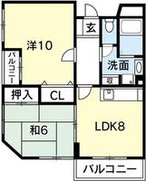 メゾンドール田宮の間取り
