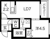 北海道札幌市白石区南郷通16丁目南(マンション)の賃貸物件の間取り