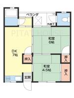秋月マンションの間取り
