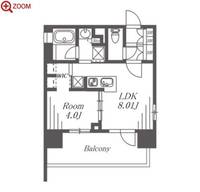愛知県名古屋市中区伊勢山2(マンション)の賃貸物件の間取り