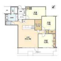 東京都渋谷区東1(マンション)の賃貸物件の間取り