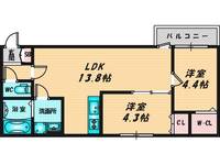 アバンティオ小阪の間取り