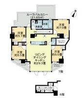 東京都港区南青山2(マンション)の賃貸物件の間取り