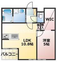 熊本県熊本市北区龍田8(アパート)の賃貸物件の間取り