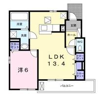 愛知県名古屋市緑区大高町字二番割(アパート)の賃貸物件の間取り