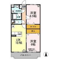 静岡県磐田市明ケ島原(マンション)の賃貸物件の間取り