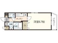 岡山県岡山市北区学南町2の賃貸マンションの間取り