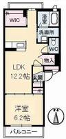 広島県福山市南手城町1(アパート)の賃貸物件の間取り