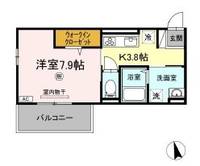岡山県倉敷市日ノ出町1(アパート)の賃貸物件の間取り