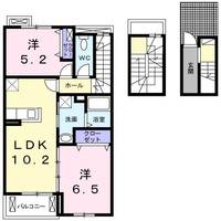 茨城県下妻市下妻丙(アパート)の賃貸物件の間取り