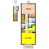 岐阜県大垣市築捨町3(アパート)の賃貸物件の間取り