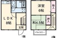 愛知県安城市錦町(一戸建)の賃貸物件の間取り