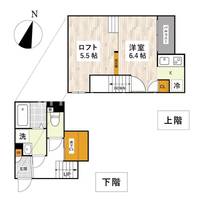 熊本県熊本市北区弓削1(アパート)の賃貸物件の間取り