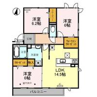 埼玉県越谷市レイクタウン9(アパート)の賃貸物件の間取り