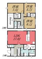 千葉県四街道市吉岡(一戸建)の賃貸物件の間取り