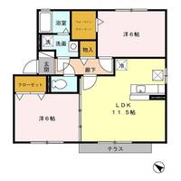 鹿児島県鹿児島市桜ヶ丘5(アパート)の賃貸物件の間取り