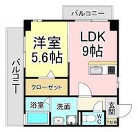 福岡県北九州市八幡東区枝光2(マンション)の賃貸物件の間取り