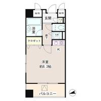 東京都港区六本木7(マンション)の賃貸物件の間取り