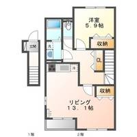 埼玉県八潮市大字大瀬(アパート)の賃貸物件の間取り