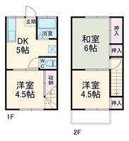 神奈川県平塚市横内(一戸建)の賃貸物件の間取り