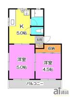 東京都東村山市久米川町4(アパート)の賃貸物件の間取り