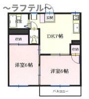 フォーブル石井B棟の間取り