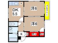 フレグランスひまわりBの間取り