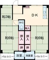 ビレッジハウス野村1号棟の間取り