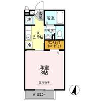 京都府京田辺市田辺深田の賃貸アパートの間取り