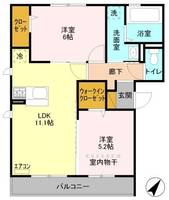 埼玉県草加市新里町(アパート)の賃貸物件の間取り