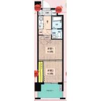 福岡県福岡市博多区住吉4(マンション)の賃貸物件の間取り