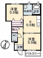 ラ・フォーレ三洸 壱番館の間取り