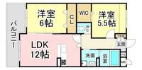 福岡県北九州市八幡西区楠木1(マンション)の賃貸物件の間取り