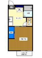 茨城県つくば市春日4(アパート)の賃貸物件の間取り