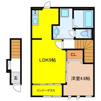 岐阜県大垣市中野町5(アパート)の賃貸物件の間取り