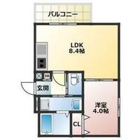 大阪府藤井寺市道明寺5(アパート)の賃貸物件の間取り