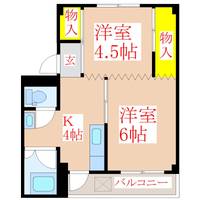 MSハイツ A棟の間取り