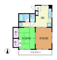 神奈川県川崎市川崎区鋼管通1(マンション)の賃貸物件の間取り