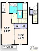 東京都小平市回田町(アパート)の賃貸物件の間取り