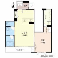 熊本県熊本市中央区坪井5(マンション)の賃貸物件の間取り